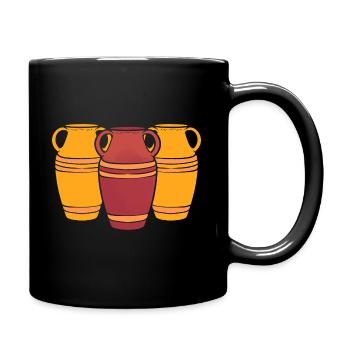 Vintage Vase Keramikdesigner - Tasse einfarbig - Schwarz - Rechts