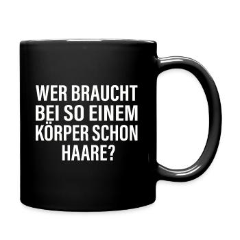 Lustiges Männershirt Körper Haare Papa Geschenk - Tasse einfarbig - Schwarz - Rechts