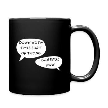Down With This Sort of Thing Speech Bubbles - Full Colour Mug - black - Right