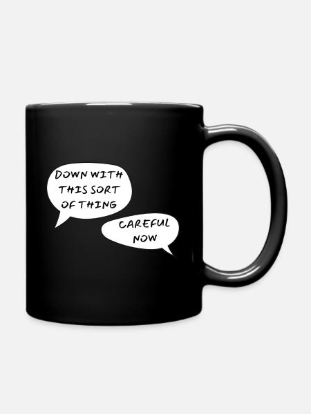 Down With This Sort of Thing Speech Bubbles - Full Colour Mug - black