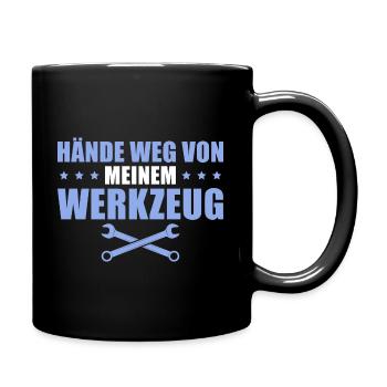 Kfz Mechaniker Humor Schrauber Geschenk - Tasse einfarbig - Schwarz - Rechts
