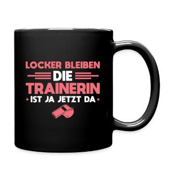 Sportverein Handball Personal Trainerin - Tasse einfarbig - Schwarz - Rechts