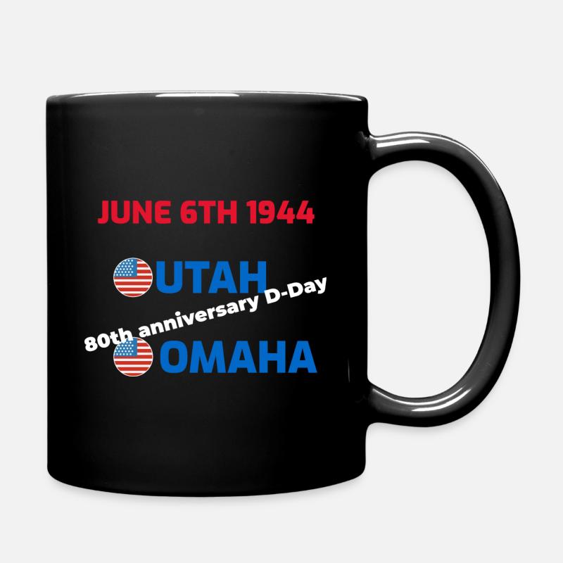 Design du 80e anniversaire du D-Day American - Mug uni - noir