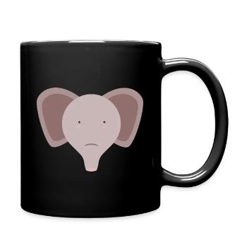 Cute Elephant - Full Colour Mug - black - Right