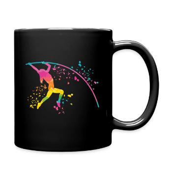 Pole Vaulter Kids Pole Vault - Full Colour Mug - black - Right