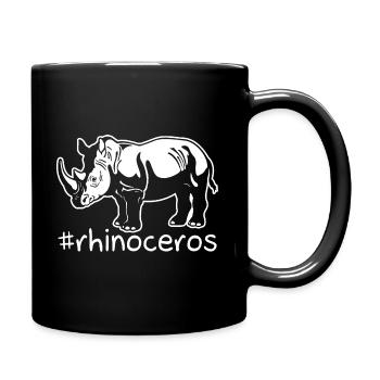 Funny Rhinoceros Hashtag - Full Colour Mug - black - Right