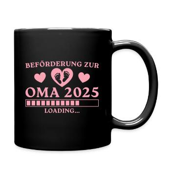 Beförderung zur Oma 2025 loading - Tasse einfarbig - Schwarz - Rechts