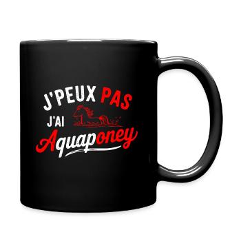 tee shirt I can't I have aquapony - Full Colour Mug - black - Right