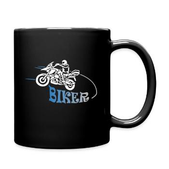 Biker Motorcycle Motorsport Gift - Full Colour Mug - black - Right
