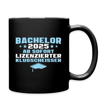 Abschlussprüfung Studium Bachelor 2025 - Tasse einfarbig - Schwarz - Rechts