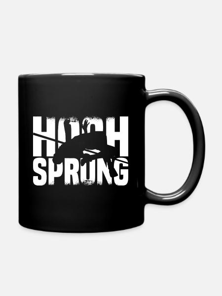 Hochsprung - Tasse einfarbig - Schwarz