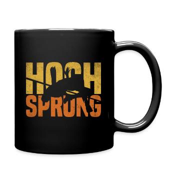 Hochsprung - Tasse einfarbig - Schwarz - Rechts