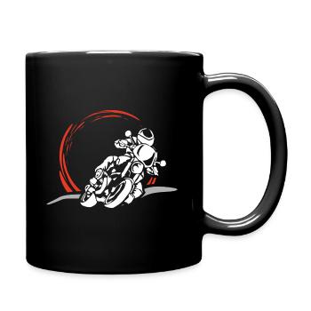 T- Shirt Motorcycle Tour Biker Shirt - Full Colour Mug - black - Right