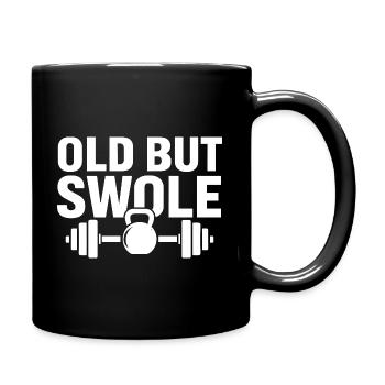 Fitness Motivation Bodybuilder Old But Swole Gym - Tasse einfarbig - Schwarz - Rechts
