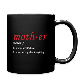Chemise définition mère - Mug uni - noir - Droite