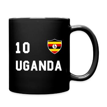 Uganda flag, gift - Full Colour Mug - black - Right