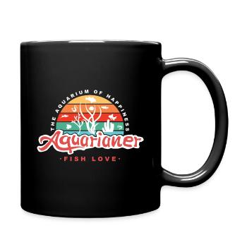 Aquaristik Aquarianer Aquarium Aquascaping - Tasse einfarbig - Schwarz - Rechts
