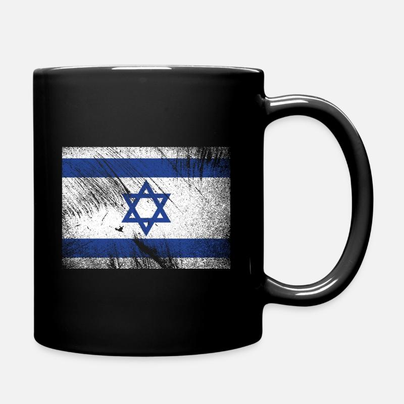 Drapeau d'Israël - Vintage Grunge - Mug uni - noir