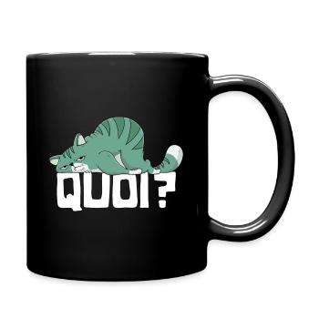 Katze Was für ein Geschenk Humor Katze Kätzchen Frau Mädchen - Tasse einfarbig - Schwarz - Rechts