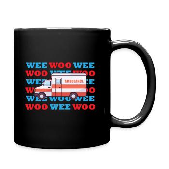 Ambulance Wee Woo ambulancier clignotant médecin d'urgence - Mug uni - noir - Droite