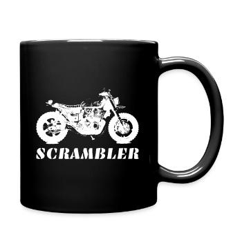 Scrambler Motorrad S/W Motiv Bike - Tasse einfarbig - Schwarz - Rechts