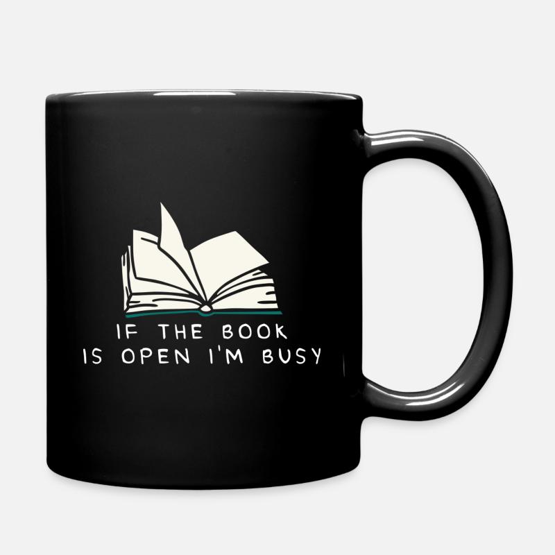 Bücher Lesen Leseratte Buch - Tasse einfarbig - Schwarz