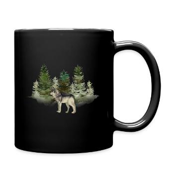 Wolf - Mug uni - noir - Droite