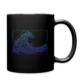 Waves only - Full Colour Mug - black - Right