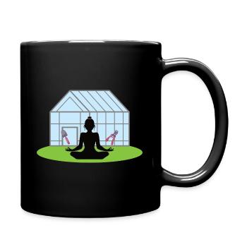 Jardiner est ma femme de yoga avec des ciseaux à la pelle - Mug uni - noir - Droite