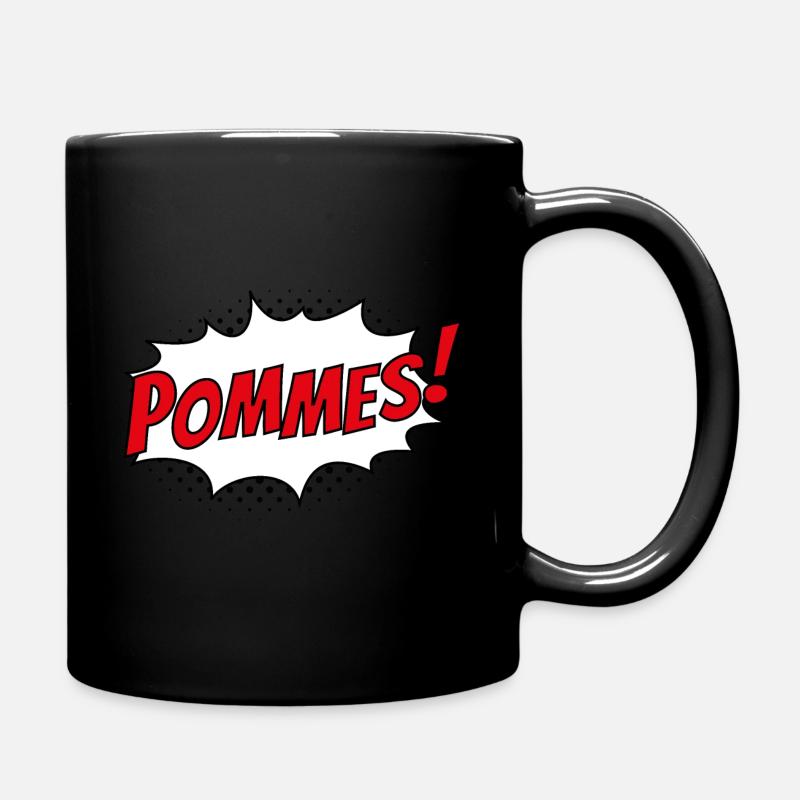 Pommes - Tasse einfarbig - Schwarz