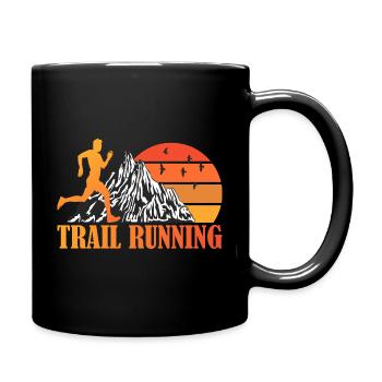 Trail Running Hit The Trail Gift x Trail Runner - Full Colour Mug - black - Right