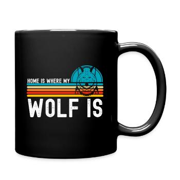 Wolf - Mug uni - noir - Droite