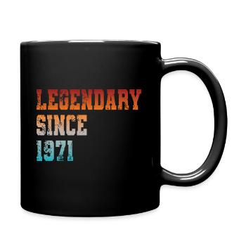 50. Geburtstag Vintage 1971 Legendary Since 1971 - Tasse einfarbig - Schwarz - Rechts