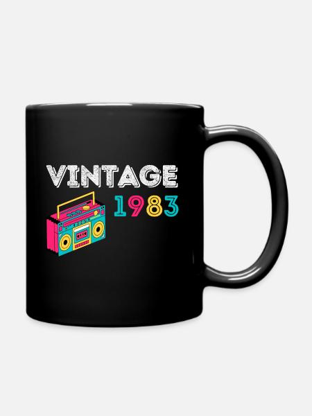 Vintage 1983 Radio 39 ans 1983 anniversaire - Mug uni - noir