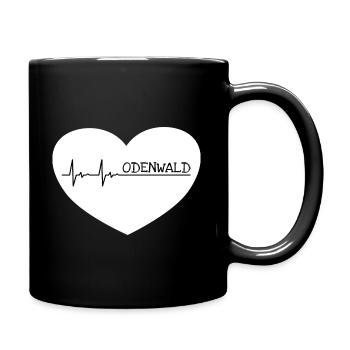 Mein Zuhause ist der Odenwald - Tasse einfarbig - Schwarz - Rechts