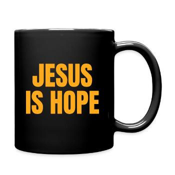 Jesus Is Hope - Christian Quotes - Full Colour Mug - black - Right