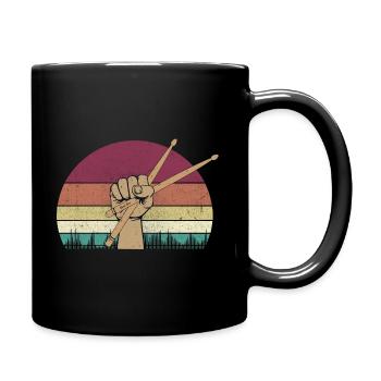 Pilon tombant sur les tambours - Mug uni - noir - Droite