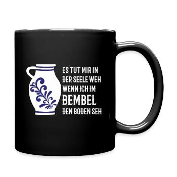 Bembel Apfelwein-Krug Frankfurt Geschenk Äppler - Tasse einfarbig - Schwarz - Rechts