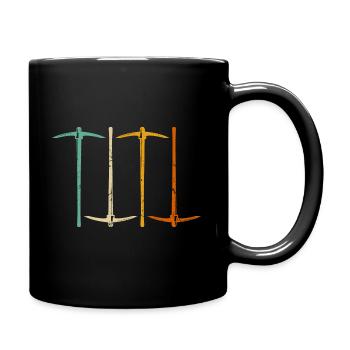Retro Spitzhacke Geologie - Tasse einfarbig - Schwarz - Rechts