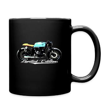Cafe Racer Vintage Motorcycle - Full Colour Mug - black - Right