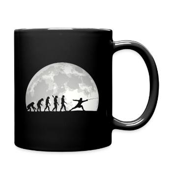 Fechten Evolution Vintage Fencer - Tasse einfarbig - Schwarz - Rechts