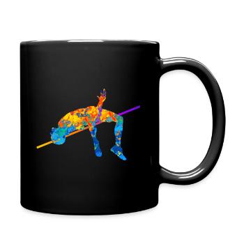 High Jump Athletics Sport Gift - Full Colour Mug - black - Right