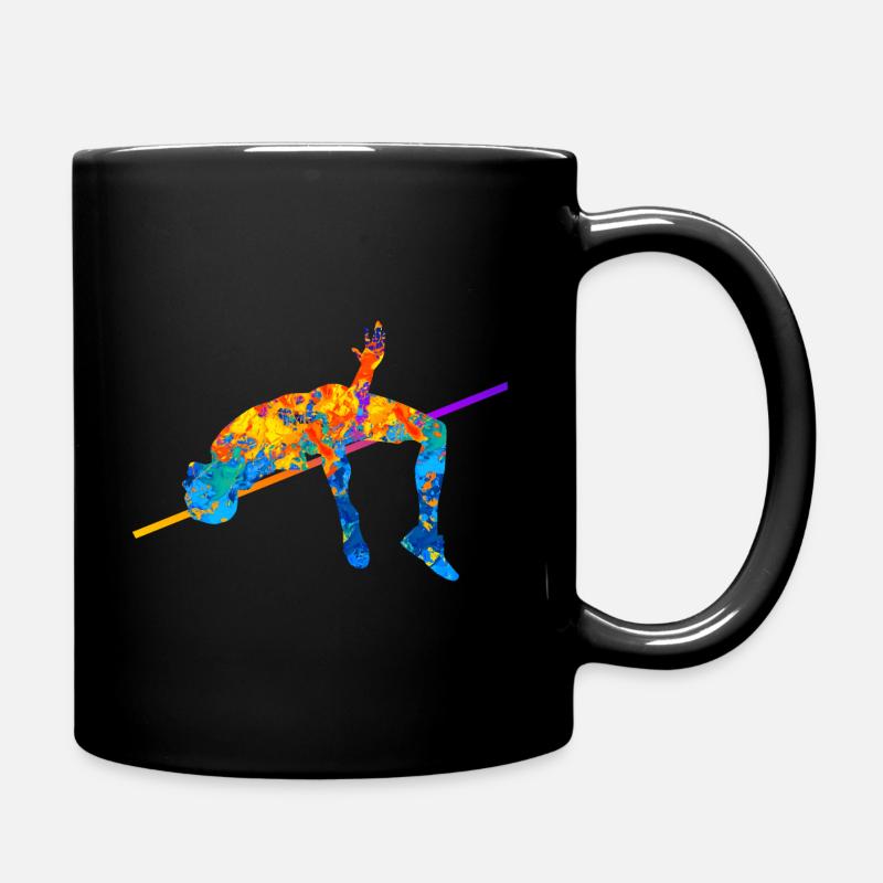 Hochsprung Leichtathletik Sport Geschenk - Tasse einfarbig - Schwarz