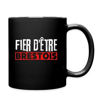 Brest Football supporter Brestois fier foot fan - Mug uni - noir - Droite