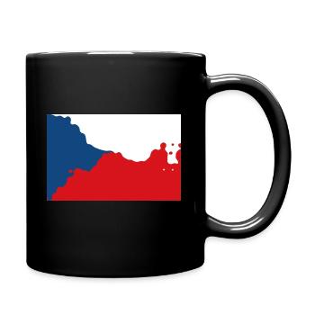 Tschechien - Tasse einfarbig - Schwarz - Rechts