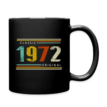 Anniversaire, Classique de 1972 Original, Rétro Vintag - Mug uni - noir - Droite