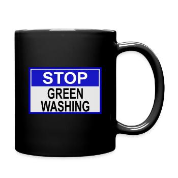 Panneau Stop Greenwashing - Mug uni - noir - Droite