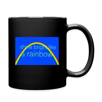 shine bright like a rainbow - Tasse einfarbig - Schwarz - Rechts