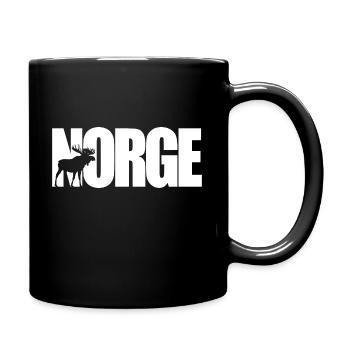 Norwegen Elch - Tasse einfarbig - Schwarz - Rechts