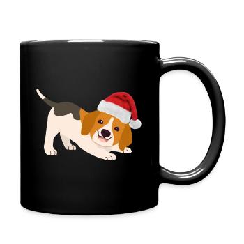 Beagle de Noël | | de chien de Noël Casquette - Mug uni - noir - Droite